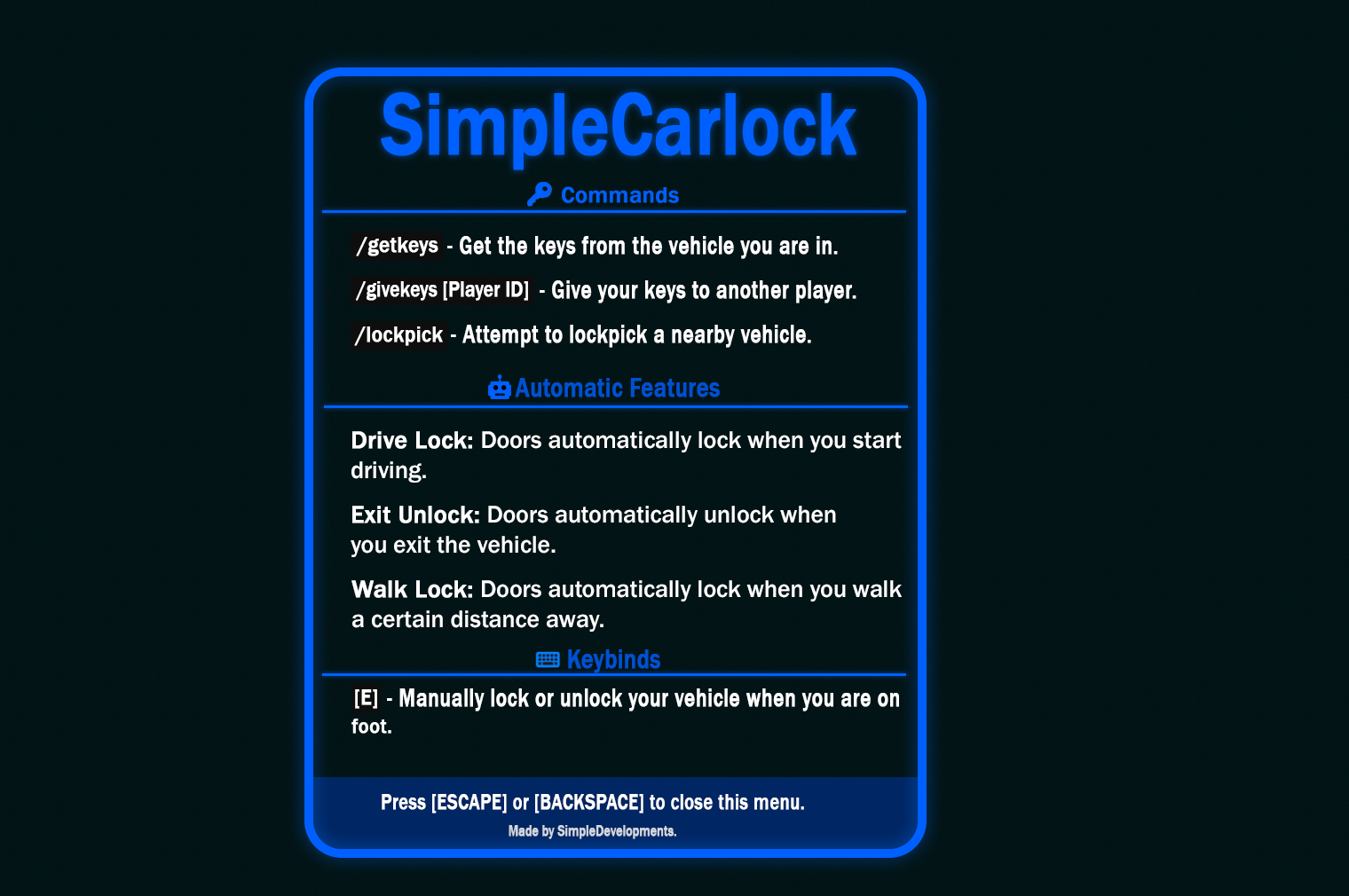 SimpleCarlock product banner