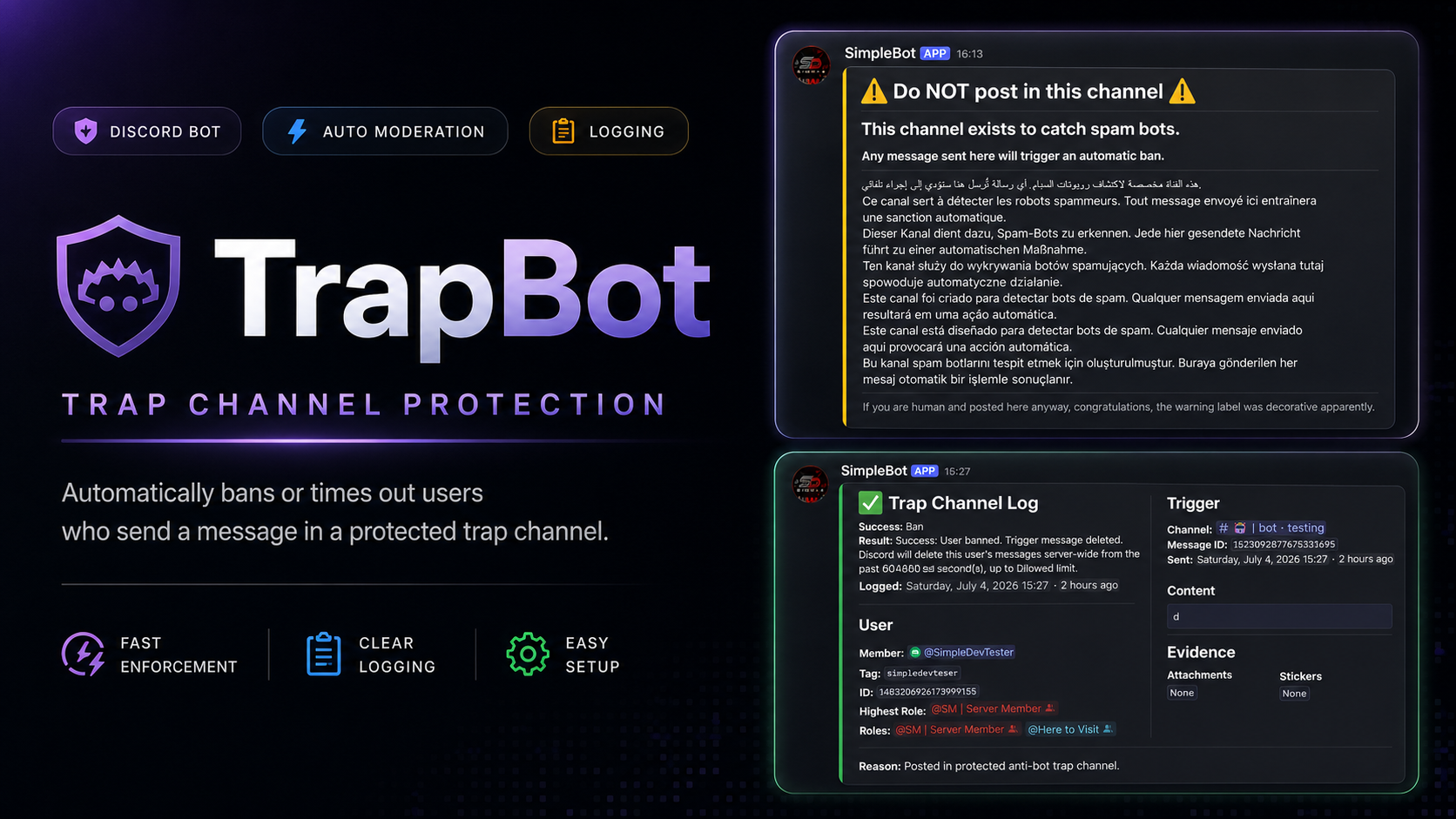 SimpleTrapBot product banner
