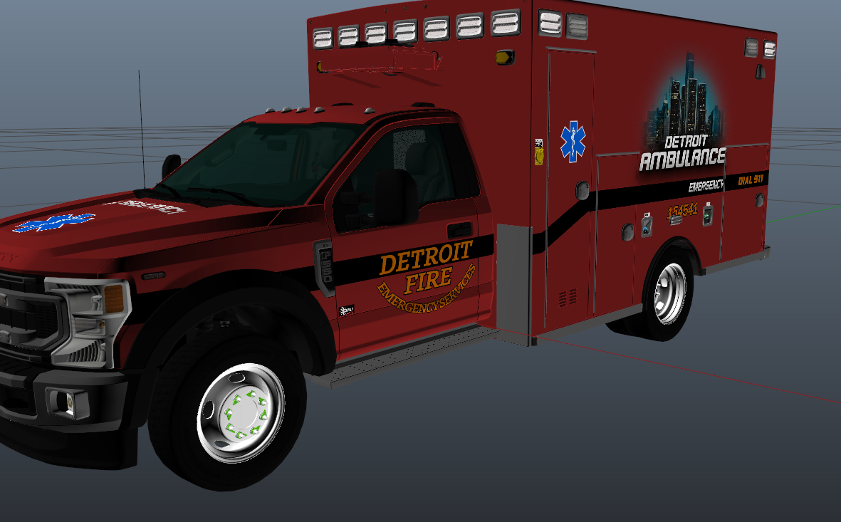 Detroit Fire & Rescue Ambulance Livery