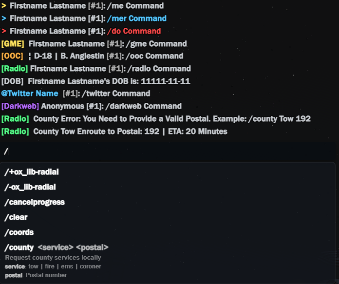 Custom Chat Window + Commands